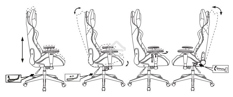 Кресло игровое Бюрократ VIKING 5 AERO WHITE черный/белый искусственная кожа