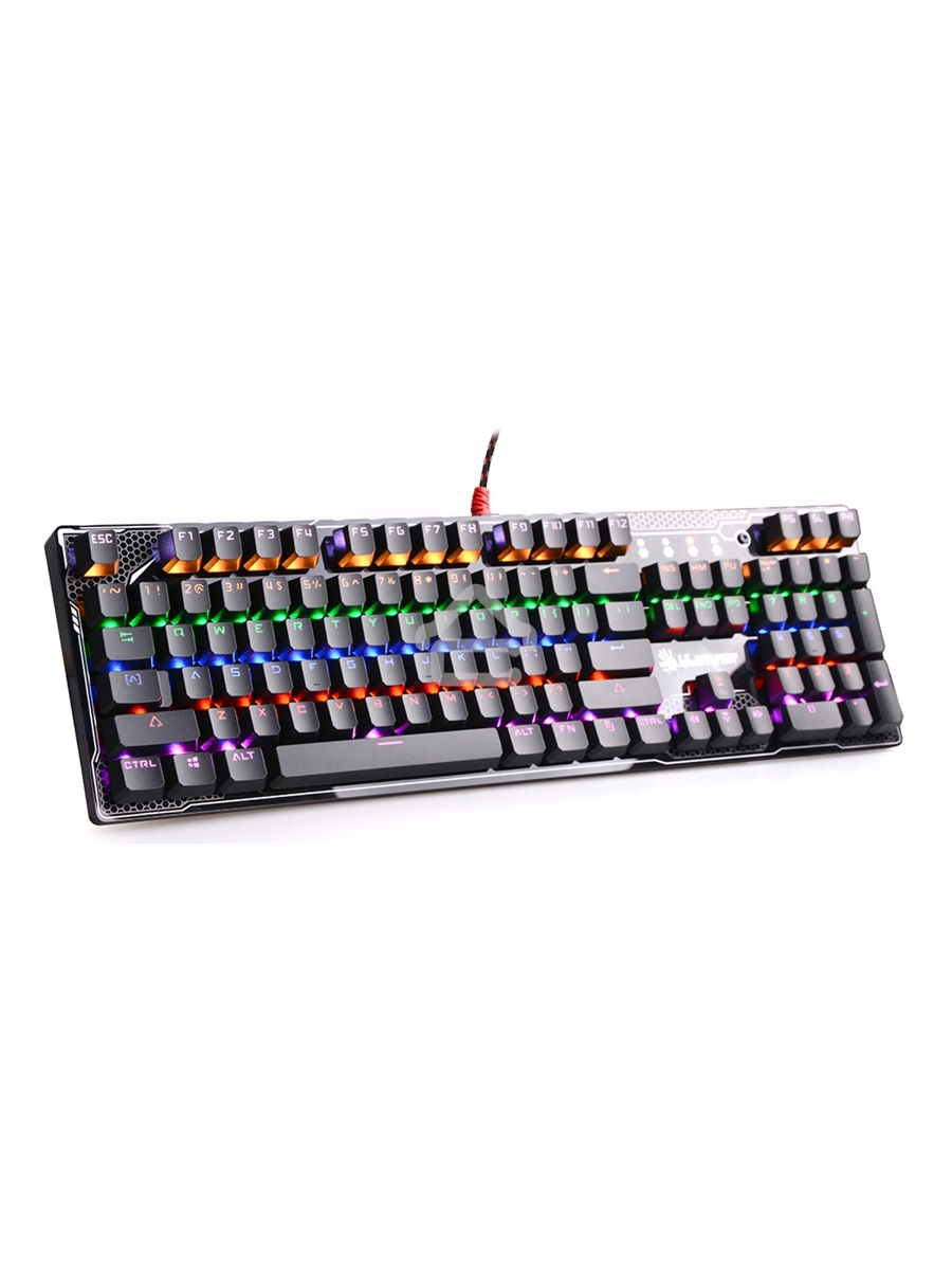 Клавиатура A4Tech Bloody B810R серый/черный USB Gamer LED