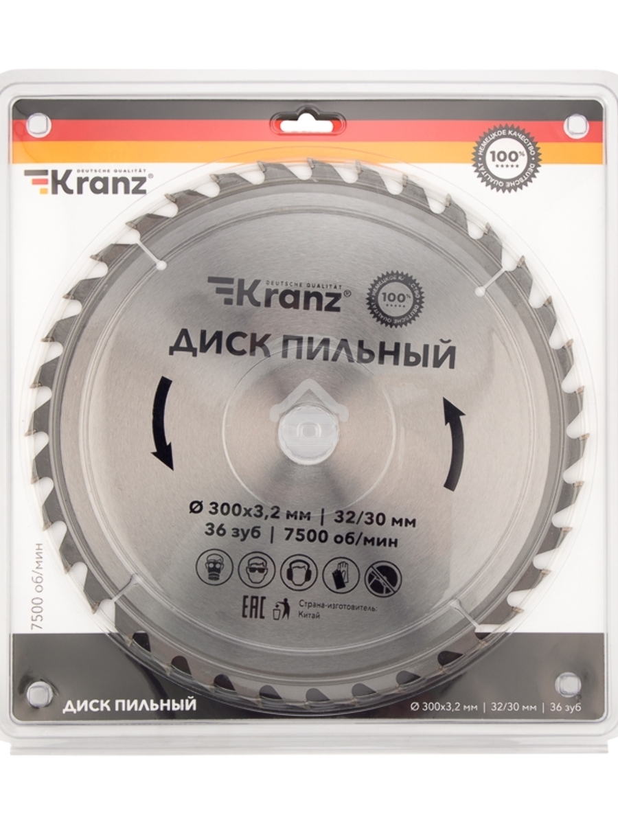Диск пильный 300 мм х 36 зуб х 32/30 мм Kranz