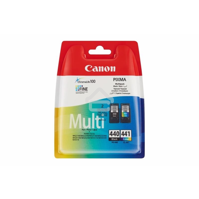 Картридж струйный Canon PG-440/CL-441 5219B005 черный/трехцветный x2уп. для Canon MG2140/MG3140 (180 стр.)