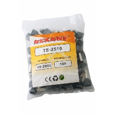 Наконечник штыревой втулочный изолированный F-10 мм 2х2.5 мм² (НШВи(2) 2.5-10/НГи2 2,5-10) серый Rexant