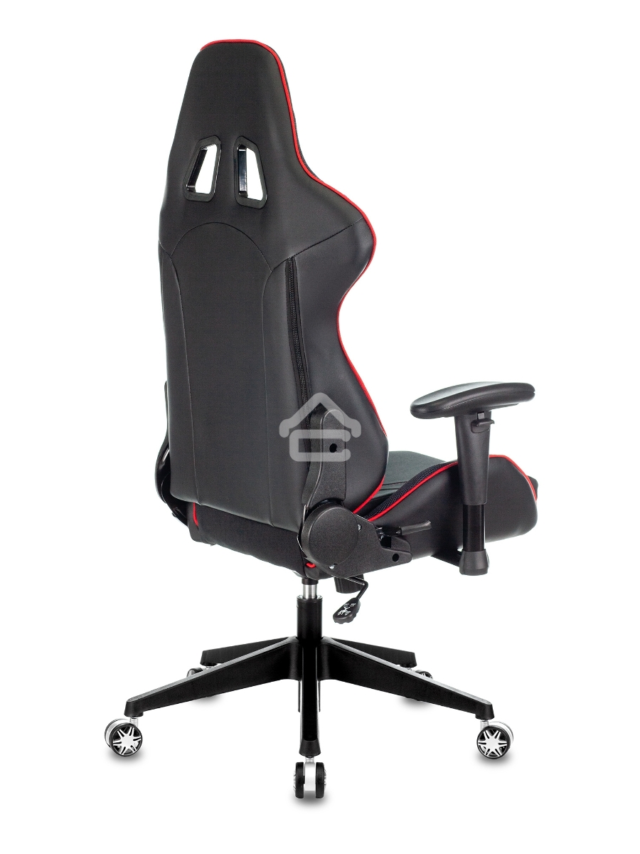 Кресло игровое Бюрократ VIKING 4 AERO RUS белый/синий/красный/черный, искусст. кожа/ткань, две подушки