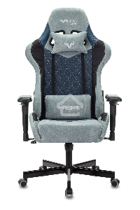 Кресло игровое Бюрократ VIKING 7 KNIGHT BL FABRIC синий текстиль/эко.кожа крестовина металл/пластик