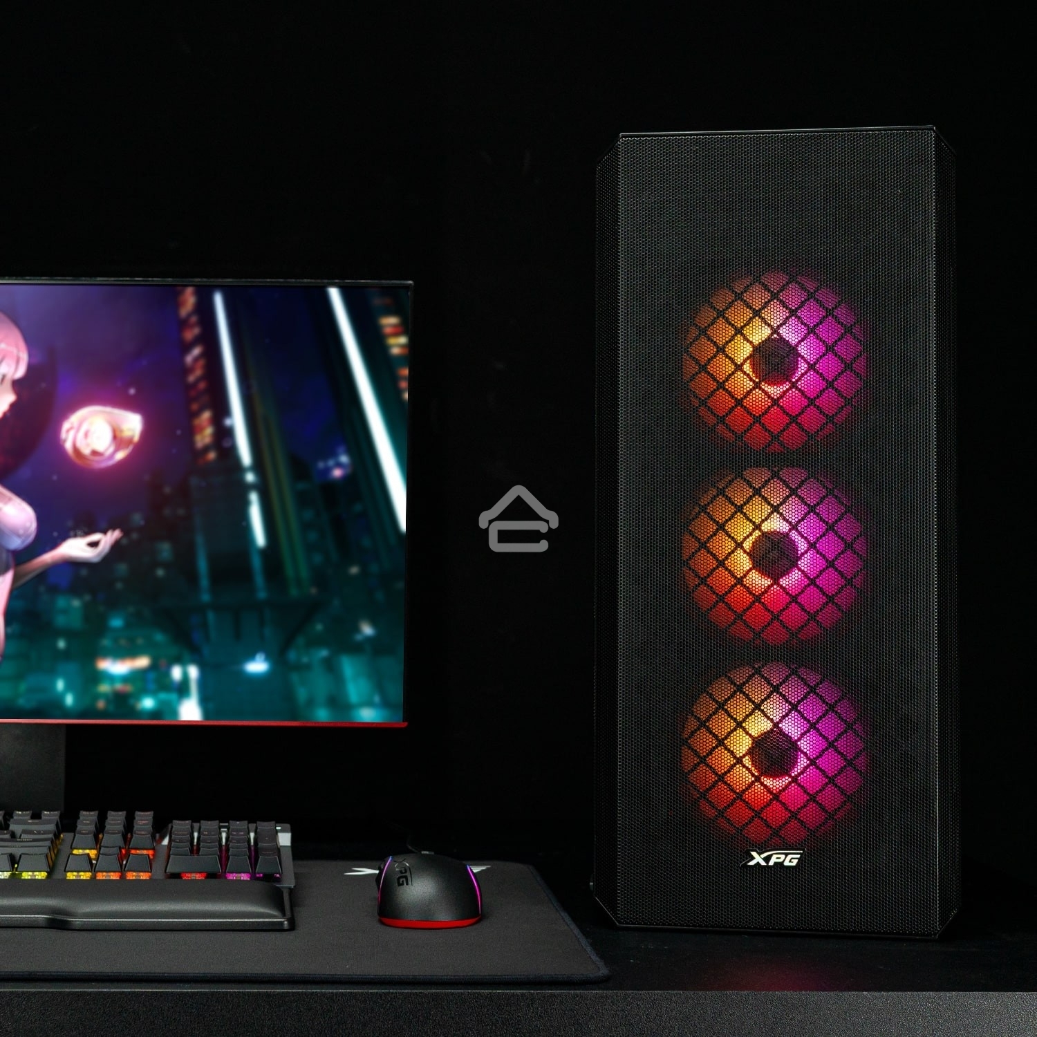 Компьютерный корпус ADATA XPG Defender-BKCWW черный Mid-Tower