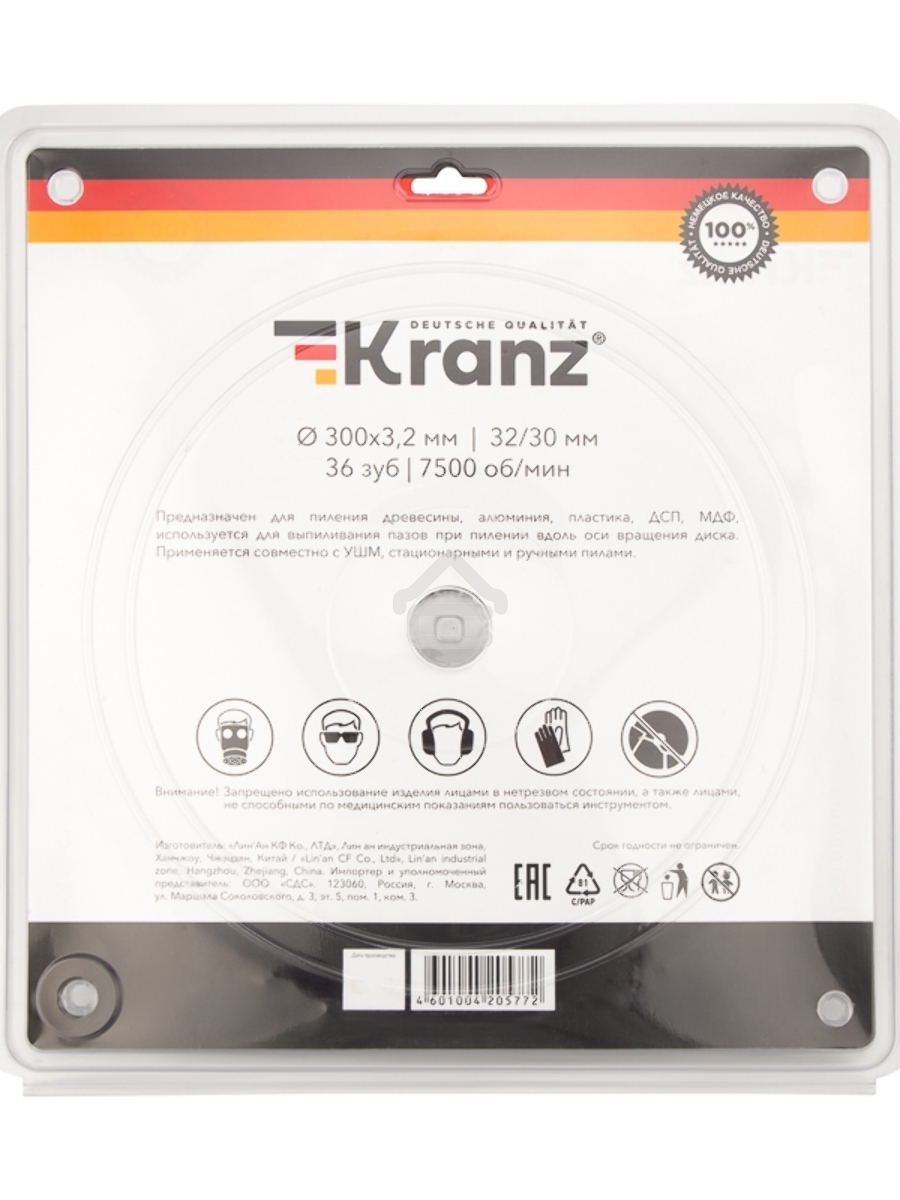Диск пильный 300 мм х 36 зуб х 32/30 мм Kranz
