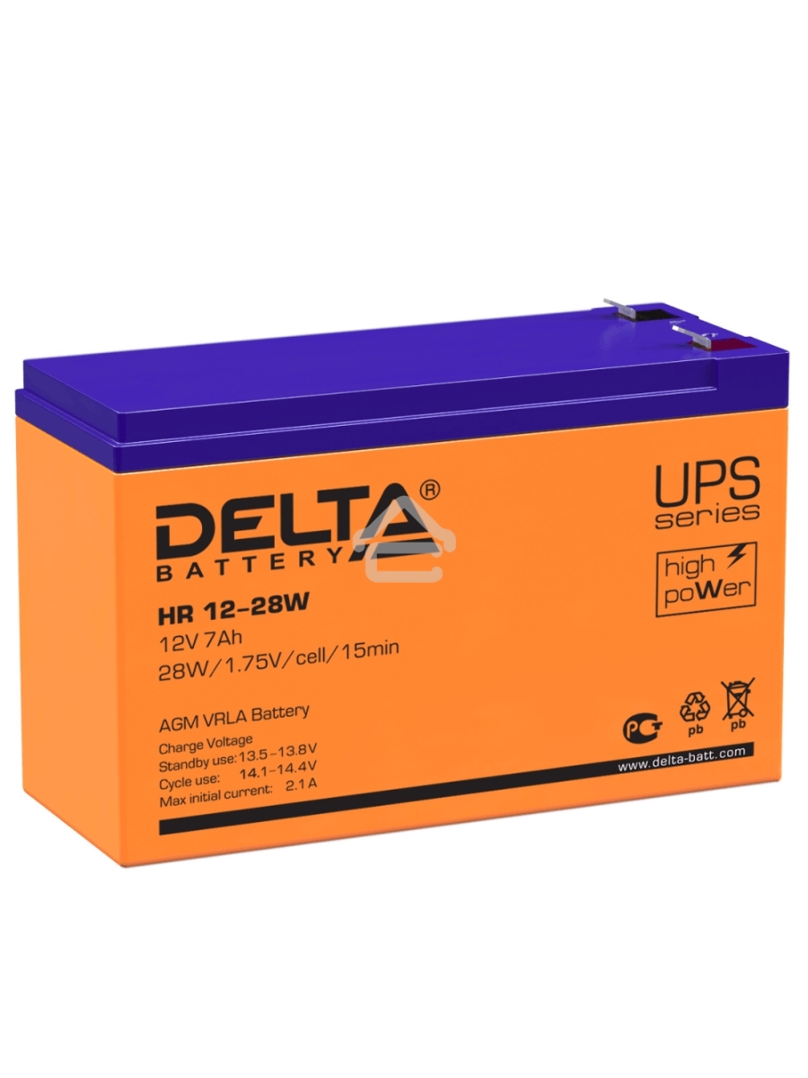 Батарея Delta HR 12-28 W (12V, 7Ah)