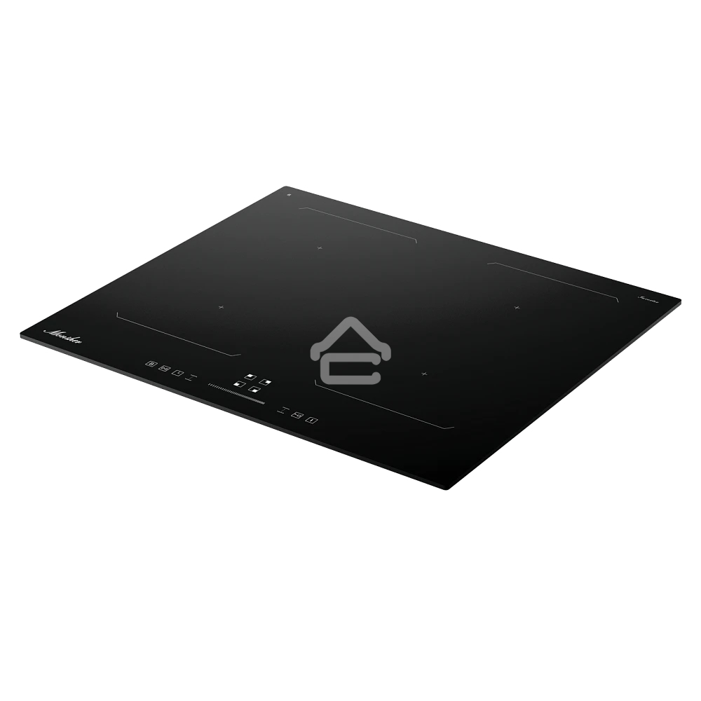 Индукционная варочная панель Monsher MHI 6026, 60 см, индукция, High-Tech, inverter, 9 уровней мощности, бустер, Stop and Go, автоматическое отключение, таймер, индикатор остаточного тепла, сенсорное/слайдерное управление, черный