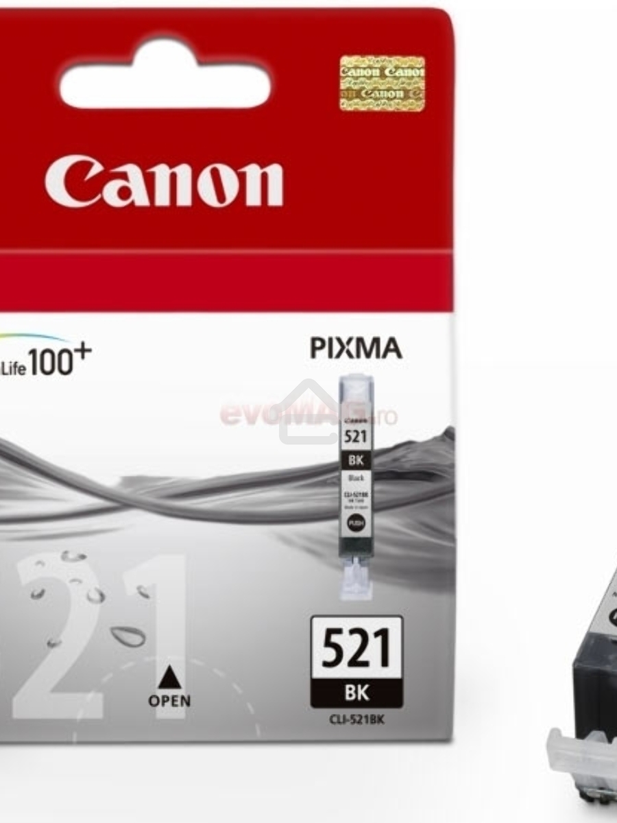 Картридж струйный CLI-521Bk (2933B004) черный (9 мл.) для Canon Pixma iP3600, 4600, MP540 ,MP620, MP630, MP980
