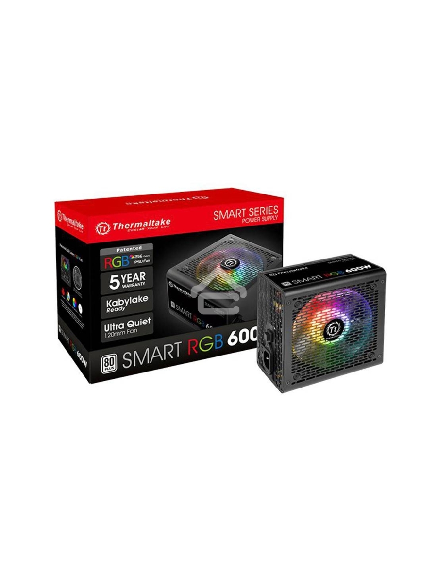 Блок питания Thermaltake Smart RGB (PS-SPR-0600NHSAWE-1), 600Вт, 80 PLUS, 120мм, черный