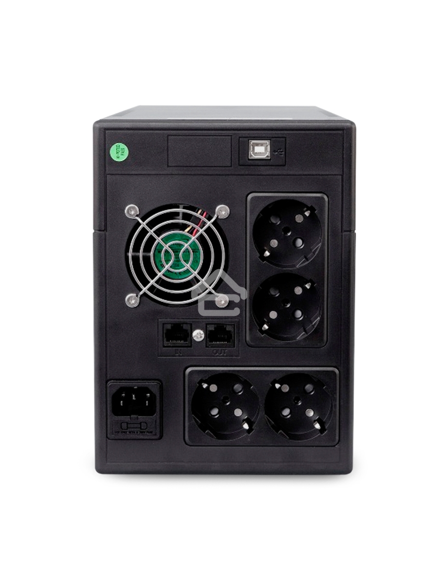 Источник бесперебойного питания Powerman Smart Sine 1500VA/1050W, 220V, Line-Interactive, LCD, Tower, Out: 4xShuko, Black*SmartSine1500