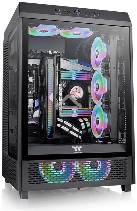 Компьютерный корпус Thermaltake The Tower 500 черный без БП ATX 1x120мм 3x140мм 4xUSB 3.0 2xUSB3.1 audio bott PSU
