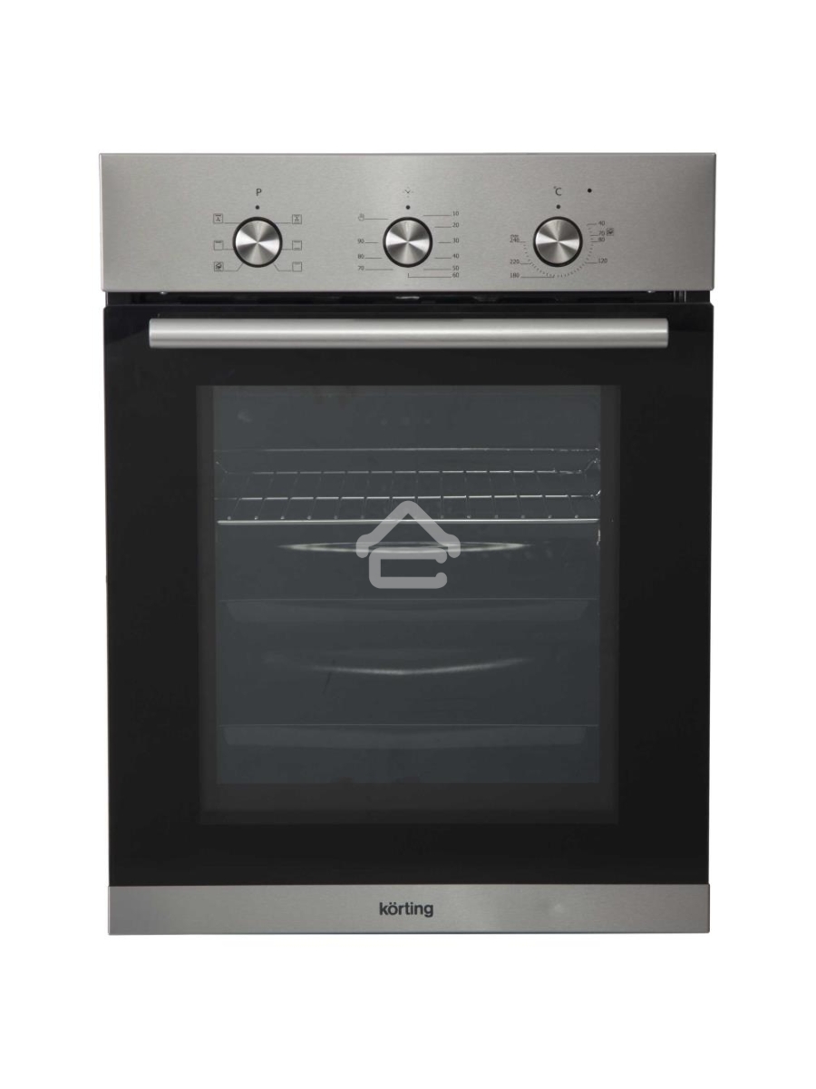 Встраиваемая электрическая духовка Korting OKB 4630 CMX / 59.6 х 45 x 55 см, 6 режимов нагрева, механическое управление, утапливаемые переключатели, таймер, нержавеющая сталь