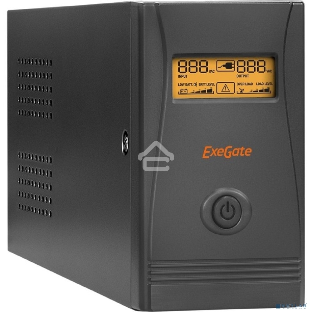 Источник бесперебойного питания ExeGate EP285478RUS Power Smart ULB-850.LCD.AVR.EURO.RJ.USB<850VA/480W, LCD, AVR, 2 евророзетки, RJ45/11, USB, Black>