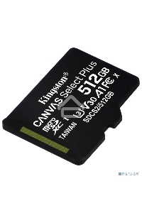 Флеш карта microSDHC 512GB microSDXC Class10 Kingston <SDCS2/512GBSP> UHS-I Canvas Select up to 100MB/s без адапт