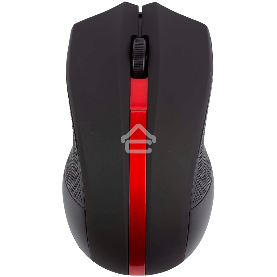 Мышь беспроводная HIPER HOMW-073 черный/красный, 1000 dpi, радиоканал, USB, кнопки - 3