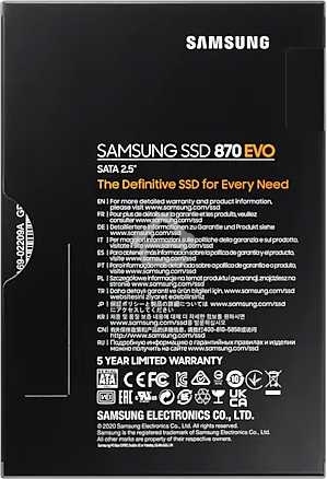 Накопитель SSD Samsung 870 EVO, 1Tb, SATA III, 2.5