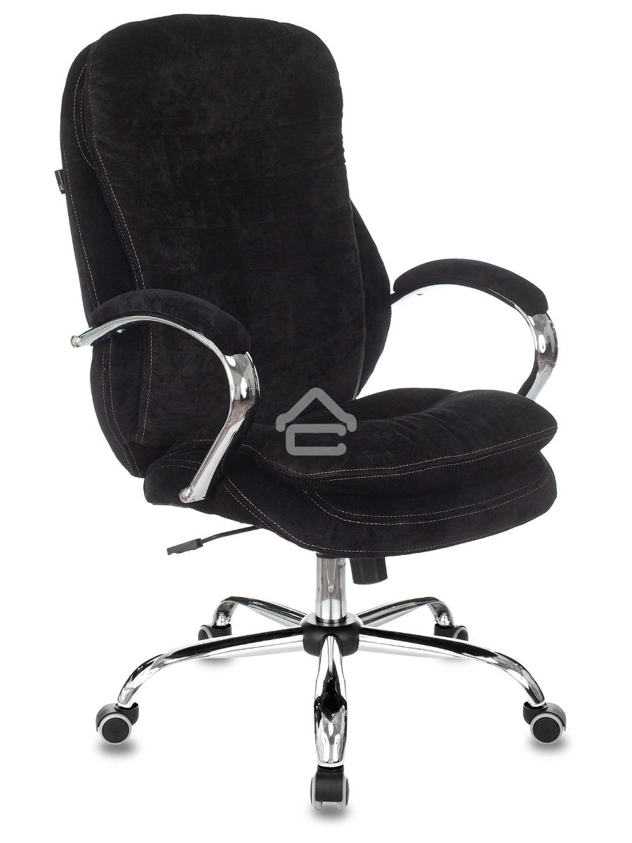 Кресло руководителя Бюрократ T-9950SL Fabric черный Light-20, крестовина металл хром