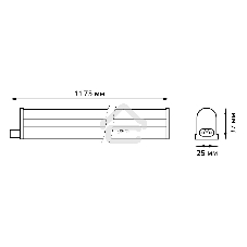 Прозрачный Светильник Gauss Fito TL LED линейный 15W 3000K 1172мм (Full spectrum) 1/25