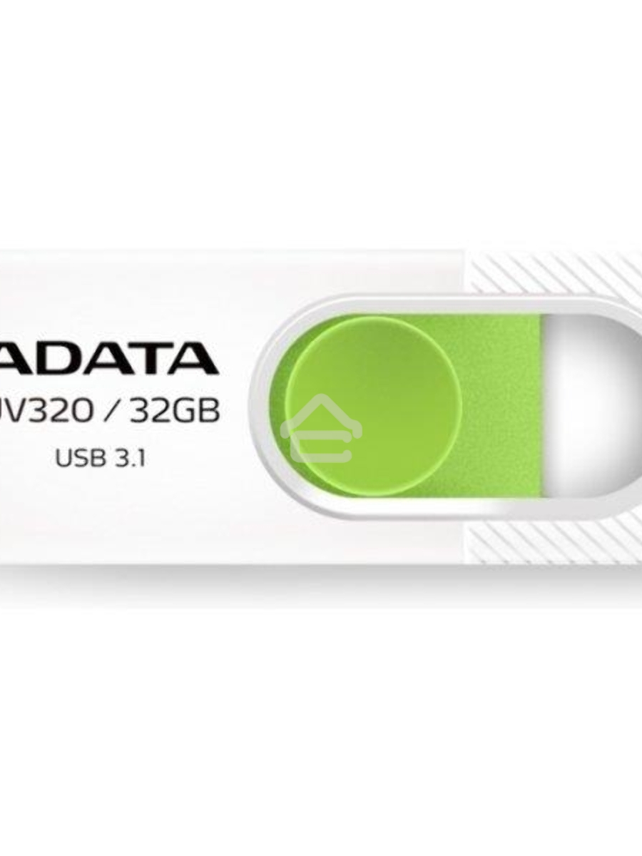 Флеш диск 32GB A-DATA UV320, USB 3.2, белый/зеленый