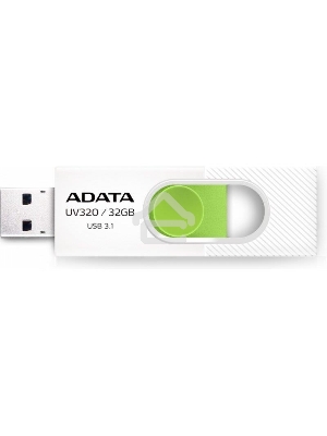 Флеш диск 32GB A-DATA UV320, USB 3.2, белый/зеленый