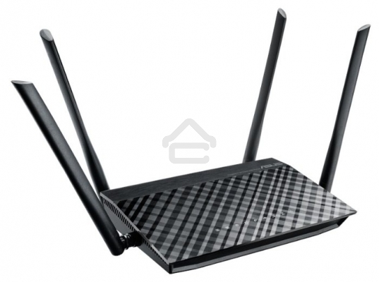 Маршрутизатор беспроводной Asus RT-AC1200 10/100BASE-TX черный (Dual Band)
