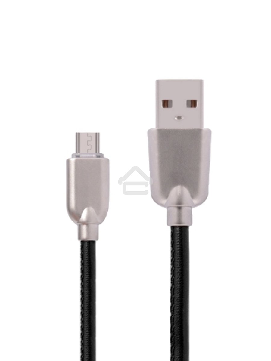 Кабель USB ACD-Allure MicroUSB ~ USB-A Кожа, 1м, черный (ACD-U926-M1B)