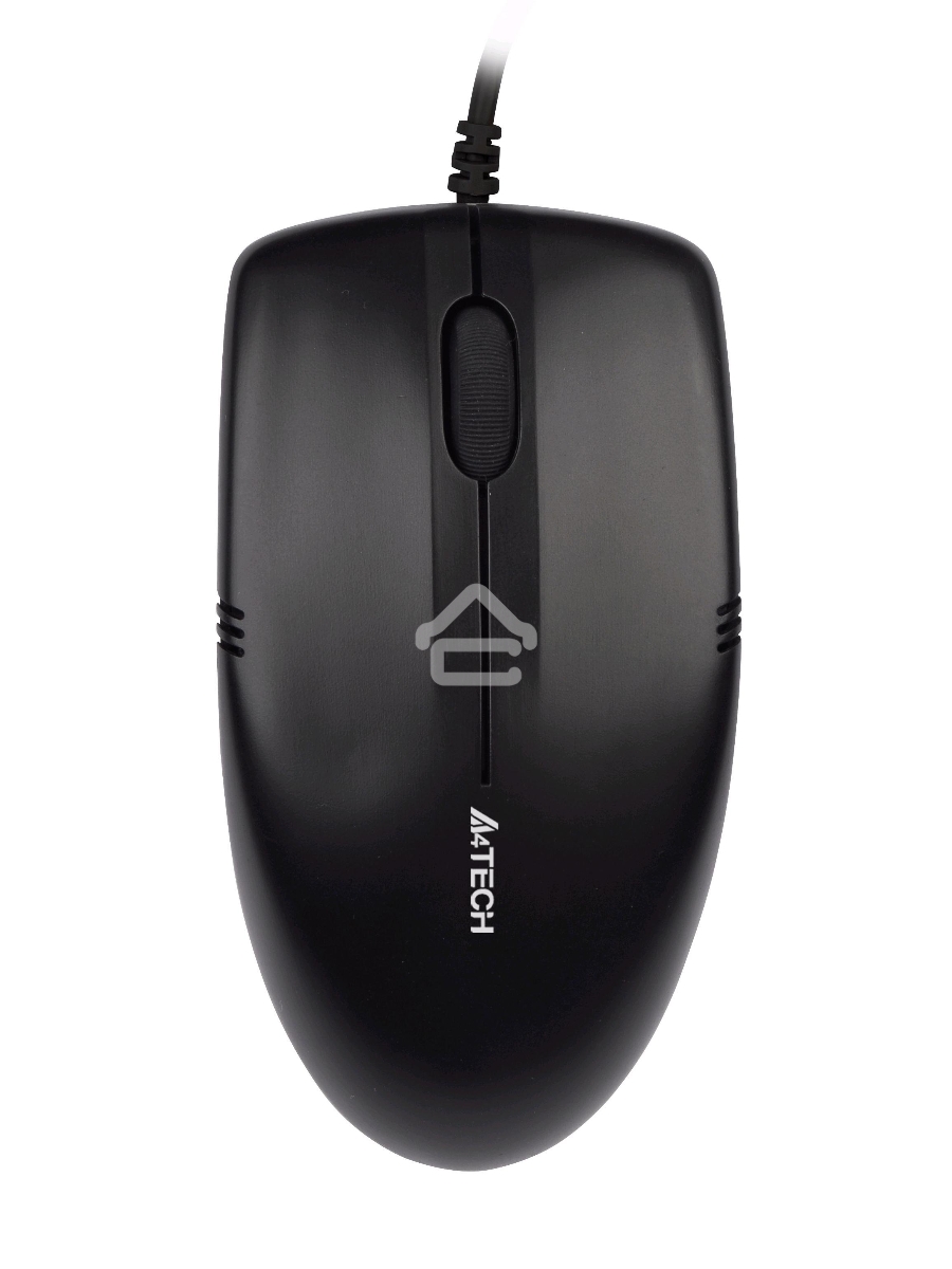 Мышь проводная A4Tech OP-530NU черный, 1200 dpi, USB, кнопки - 3