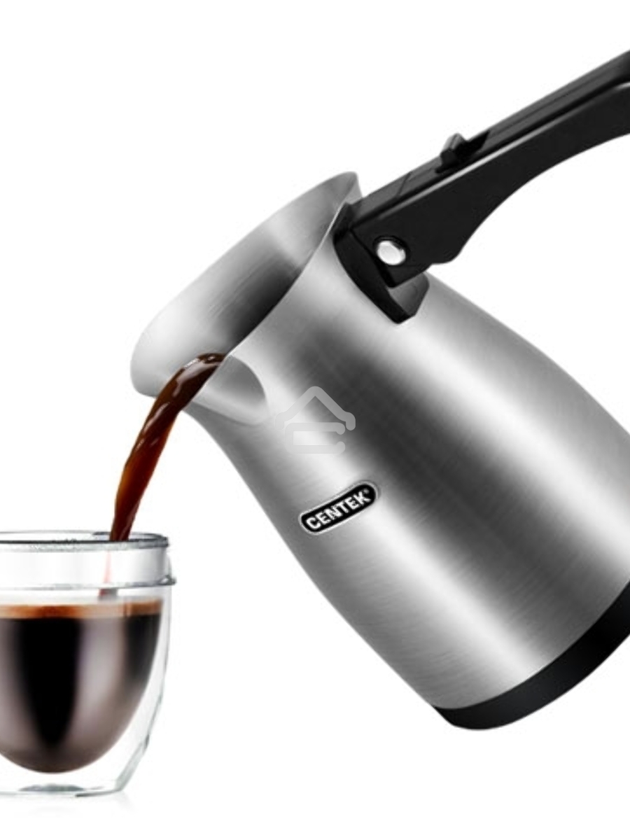 Электрическая турка Centek CT-1099 SS серебристый, исп. кофе - молотый, 0.5 л, 480 Вт