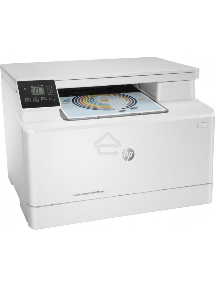 МФУ лазерный HP Color LaserJet Pro MFP M182n (7KW54A), A4, цветной, печ. до 16 стр/мин., 600 x 600 dpi (печать) 1200x1200dpi (скан.), USB, RJ-45, Air Print, Mopria