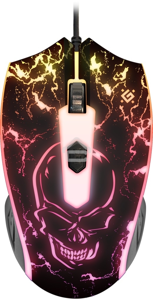 Мышь проводная Defender Overmatch GM-069 черный, 2400 dpi, USB, кнопки - 4