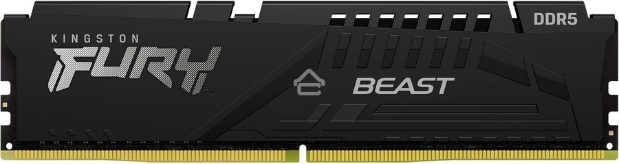 Оперативная память Kingston Fury Beast Black, DDR5, 32GB (1x32 GB), 6000 MHz, CL36, DIMM, радиатор, черный