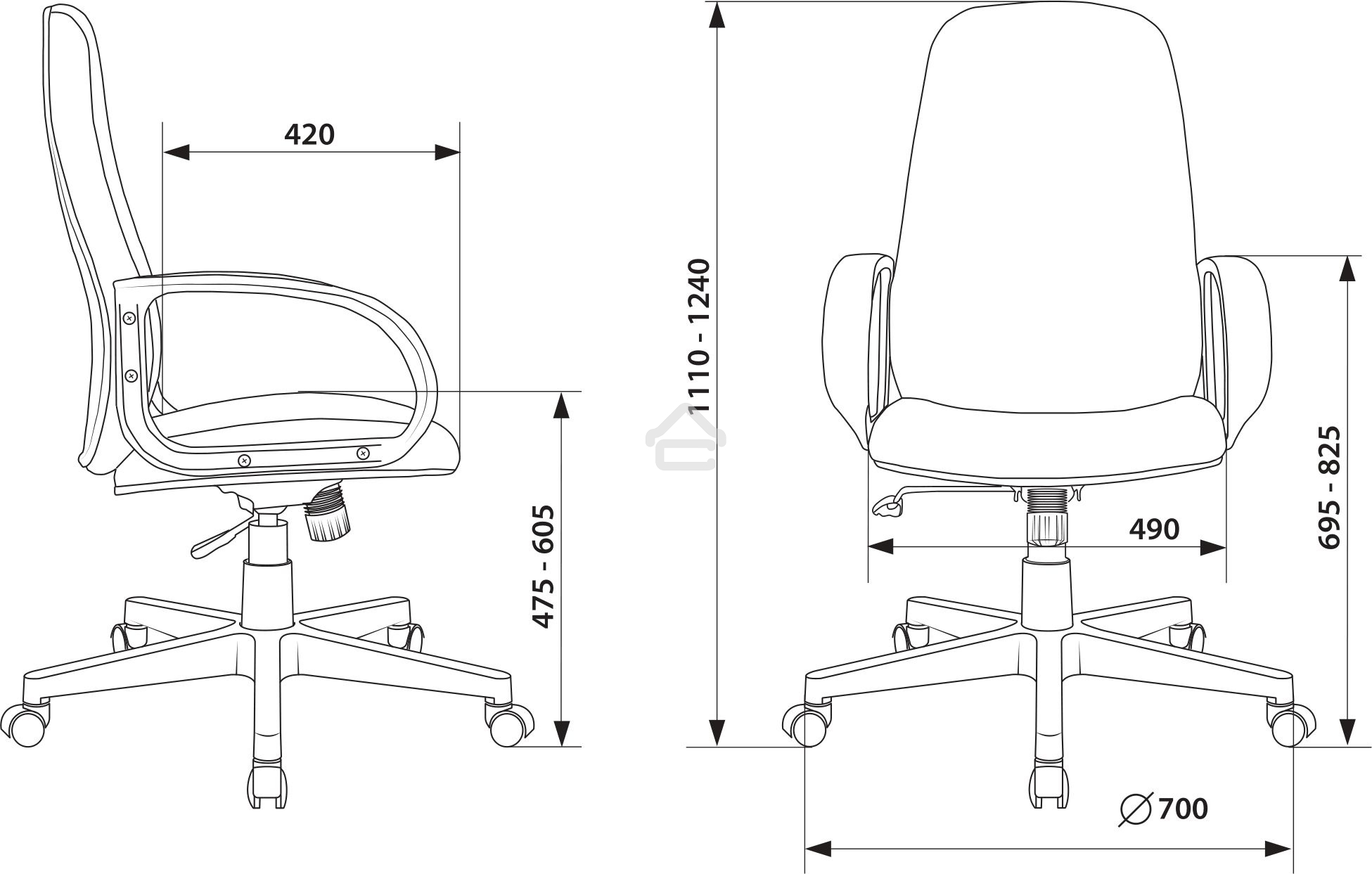 Кресло руководителя Бюрократ CH-808AXSN/#B черный 3C11