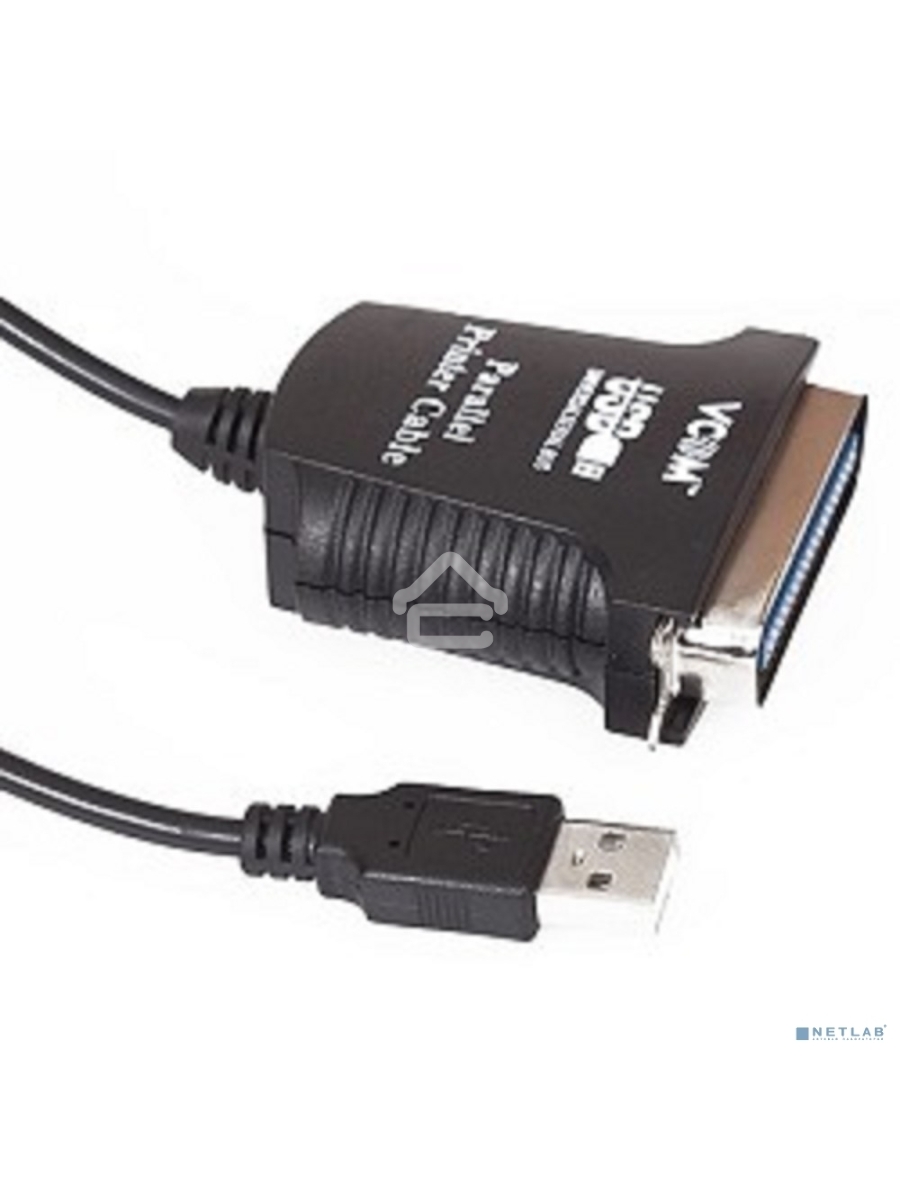 Кабель AM/LPT 1.8м VCOM Кабель-адаптер USB -> LPT (прямое подключение к LPT порту принтера), VUS7052