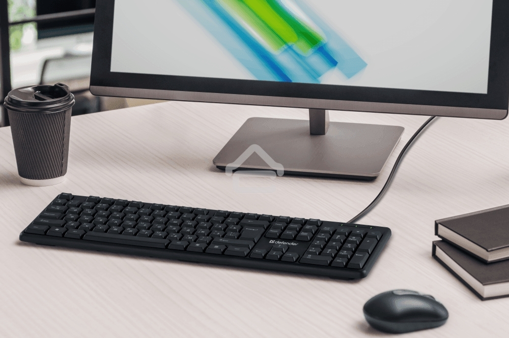 Клавиатура проводная Defender Element HB-520, USB, черный