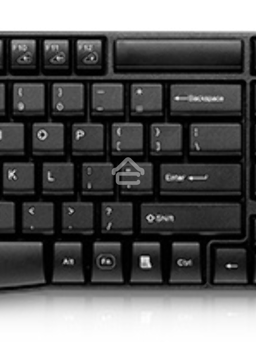 Клавиатура + мышь Rapoo X1800S клав:черный мышь:черный USB беспроводная