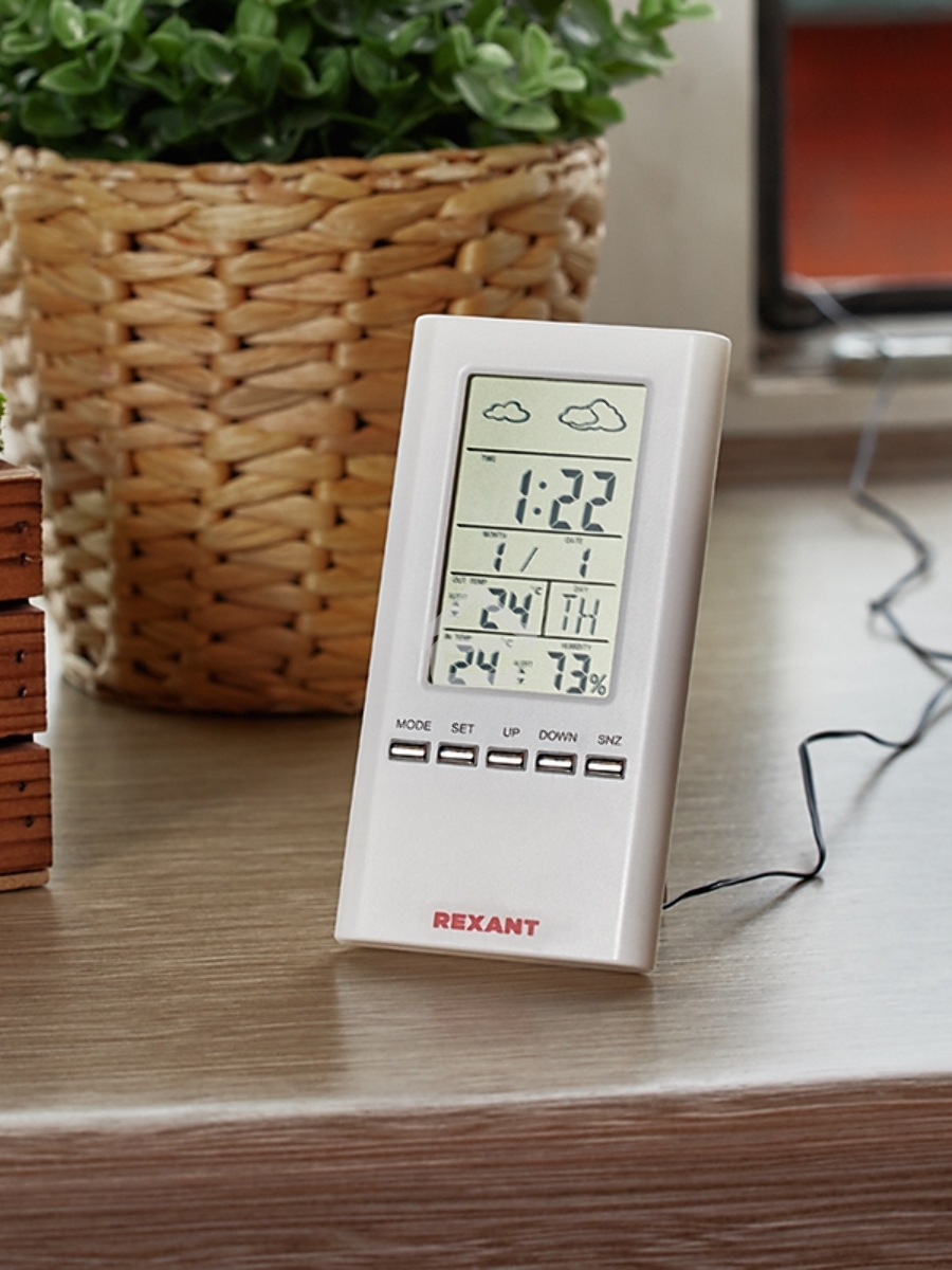 Метеостанция комнатно-уличная Rexant S3331SC с проводным датчиком
