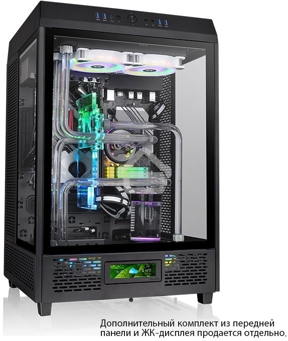 Компьютерный корпус Thermaltake The Tower 500 черный без БП ATX 1x120мм 3x140мм 4xUSB 3.0 2xUSB3.1 audio bott PSU