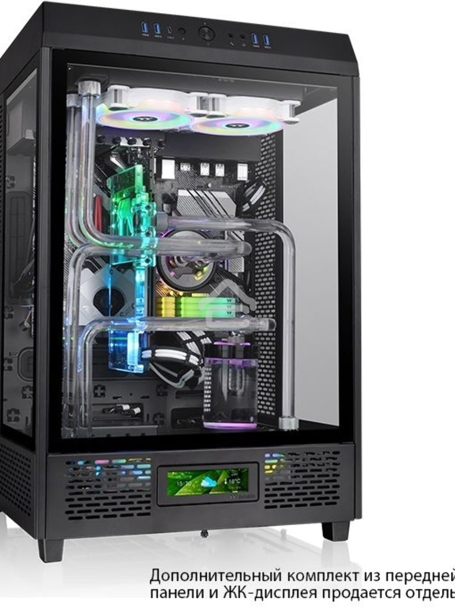 Компьютерный корпус Thermaltake The Tower 500 черный без БП ATX 1x120mm 3x140mm 4xUSB3.0 2xUSB3.1 audio bott PSU