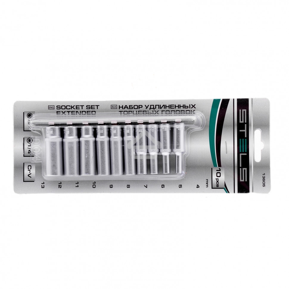 Набор удлиненных торцевых головок 1/4