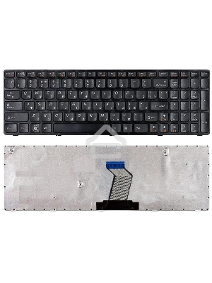 Клавиатура для ноутбука Lenovo IdeaPad B570 B580 V570 Z570 Z575 B590 черная с черной рамкой