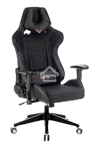 Кресло игровое Бюрократ VIKING 4 AERO BLACK EDITION черный искусст.кожа/ткань