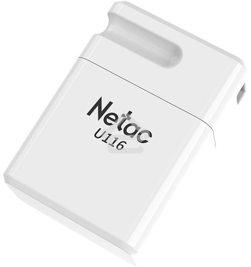 Флешка USB Netac U116 (NT03U116N-032G-20WH), 32Gb, USB 2.0, R/W 70/30, белый