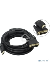 Кабель HDMI AM/DVI(24+1)M, 5м, CU, 1080P@60Hz, 2F, VCOM <CG484GD-5M>