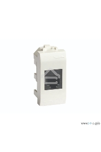 Компьютерная розетка RJ-45 кат.5Е (разъем PcNet), белая, 1мод. ДКС 76654B