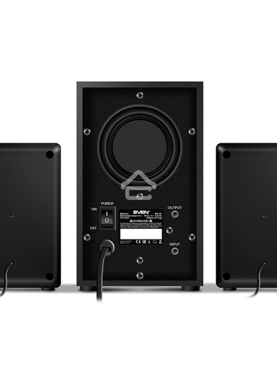 Колонки SVEN MS-90 Black (2x2.5W+ сабвуфер 5W, дерево)
