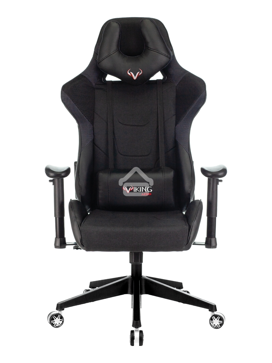 Кресло игровое Бюрократ VIKING 4 AERO BLACK EDITION черный искусст.кожа/ткань