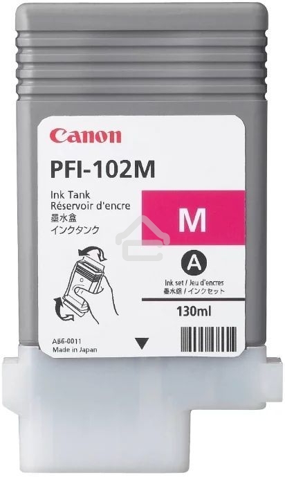 Картридж струйный Canon PFI-102M (0897B001) пурпурный (130 мл.) для Canon imagePROGRAF iPF605, iPF610., iPF650, iPF655, iPF710, iPF755, LP17, iPF510