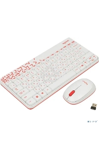 Клавиатура + мышь Logitech Wireless Combo MK 240 Nano White-red 920-008212