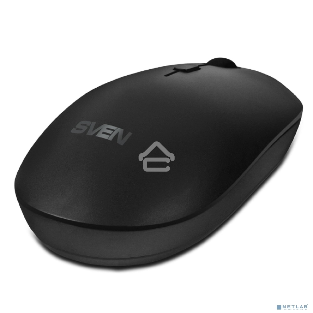 Мышь беспроводная SVEN RX-222W черный, 1800 dpi, радиоканал, Bluetooth, USB, кнопки - 4