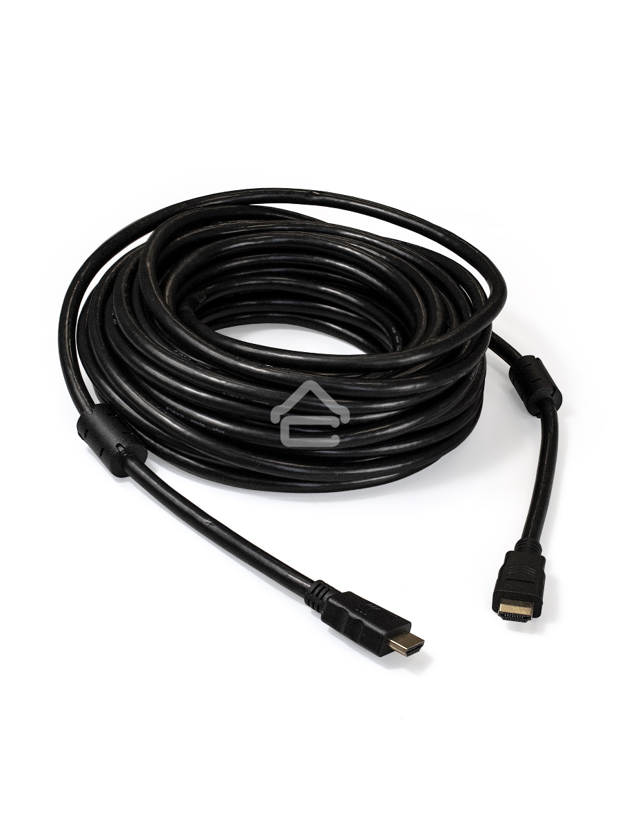 Кабель HDMI Exegate EX287727RUS EX-CC-HDMI2-15.0F (19M/19M, v2.0, 15м, 4K UHD, Ethernet, ферритовые кольца, позолоченные контакты)